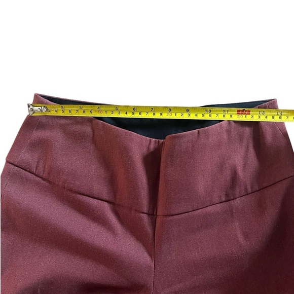 Cleo women’s slim stretch pants bundle burgundy & taupe minimalist office basics - Picture 6 of 8